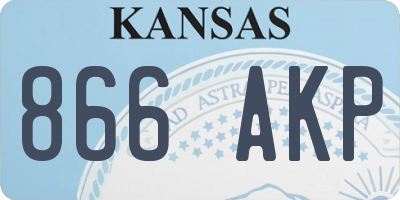 KS license plate 866AKP
