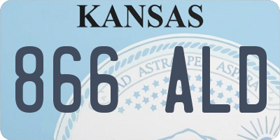 KS license plate 866ALD