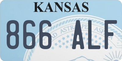 KS license plate 866ALF