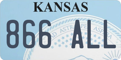 KS license plate 866ALL