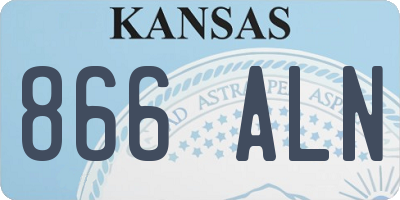KS license plate 866ALN