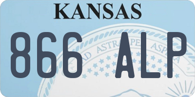 KS license plate 866ALP