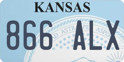 KS license plate 866ALX