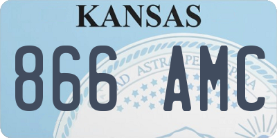KS license plate 866AMC