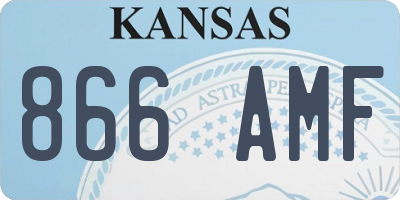 KS license plate 866AMF