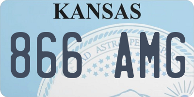 KS license plate 866AMG