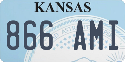 KS license plate 866AMI