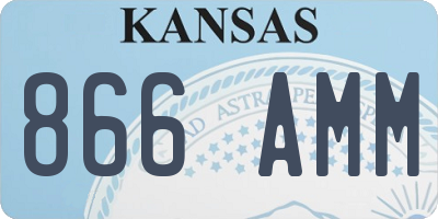 KS license plate 866AMM