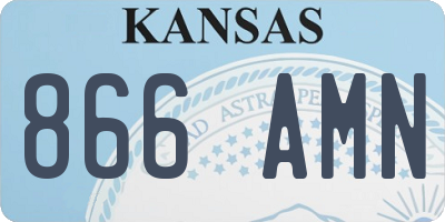 KS license plate 866AMN