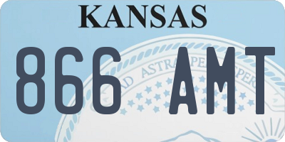 KS license plate 866AMT