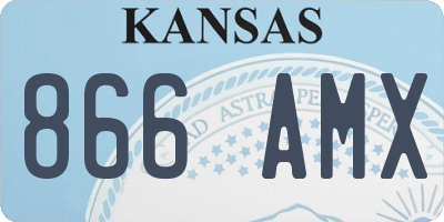 KS license plate 866AMX