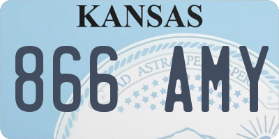 KS license plate 866AMY