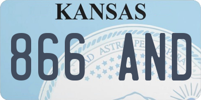 KS license plate 866AND