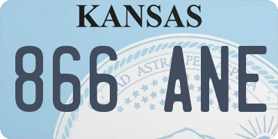 KS license plate 866ANE