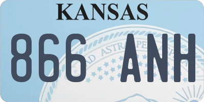 KS license plate 866ANH