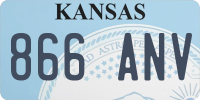 KS license plate 866ANV
