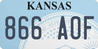 KS license plate 866AOF