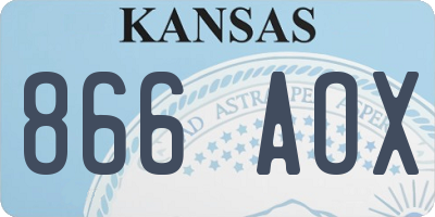 KS license plate 866AOX