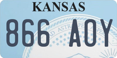 KS license plate 866AOY