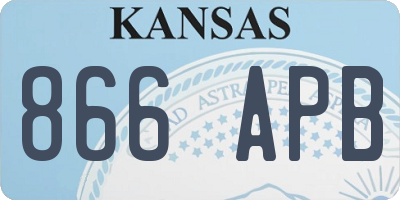 KS license plate 866APB