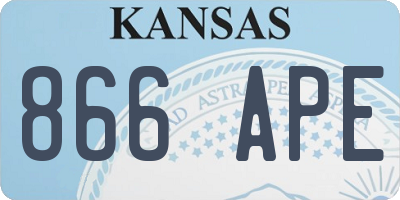 KS license plate 866APE