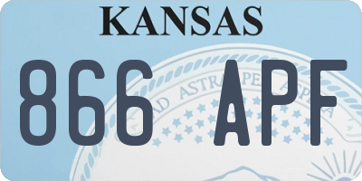 KS license plate 866APF