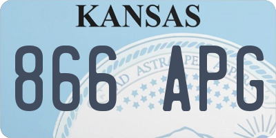 KS license plate 866APG
