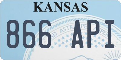 KS license plate 866API