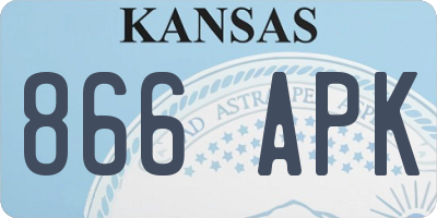 KS license plate 866APK
