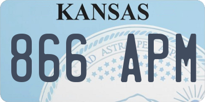 KS license plate 866APM