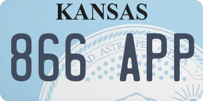 KS license plate 866APP