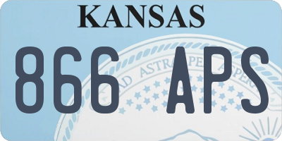 KS license plate 866APS