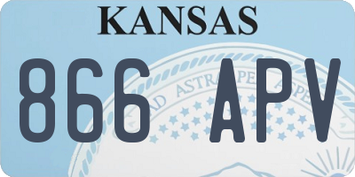 KS license plate 866APV