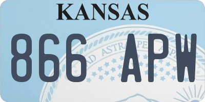 KS license plate 866APW