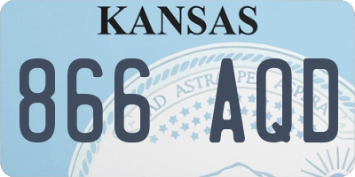 KS license plate 866AQD