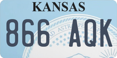 KS license plate 866AQK