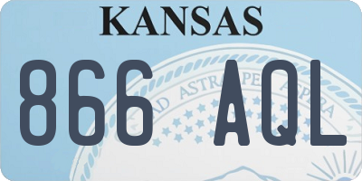KS license plate 866AQL