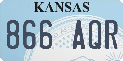 KS license plate 866AQR