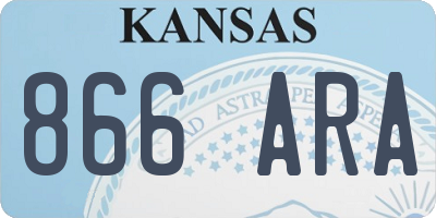 KS license plate 866ARA