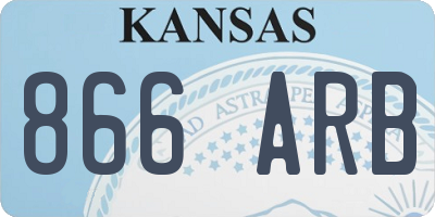KS license plate 866ARB