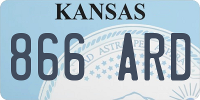 KS license plate 866ARD