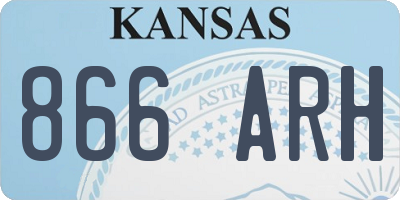 KS license plate 866ARH