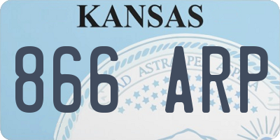KS license plate 866ARP