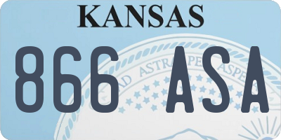 KS license plate 866ASA