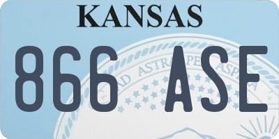 KS license plate 866ASE