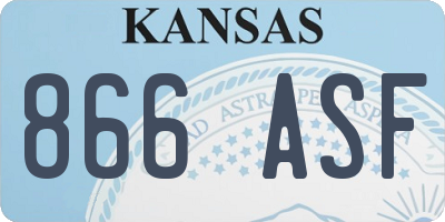 KS license plate 866ASF