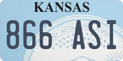 KS license plate 866ASI