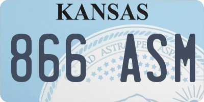 KS license plate 866ASM