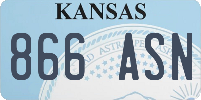 KS license plate 866ASN