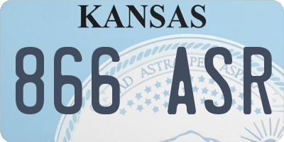KS license plate 866ASR